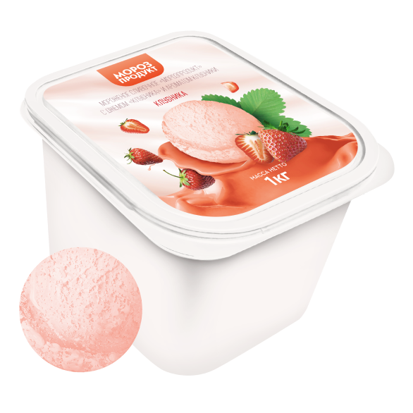 «МОРОЗПРОДУКТ» клубничное сливочное в кюветах